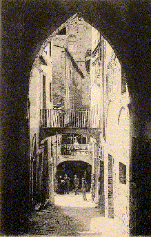 The ghetto of Siena in the 19th century